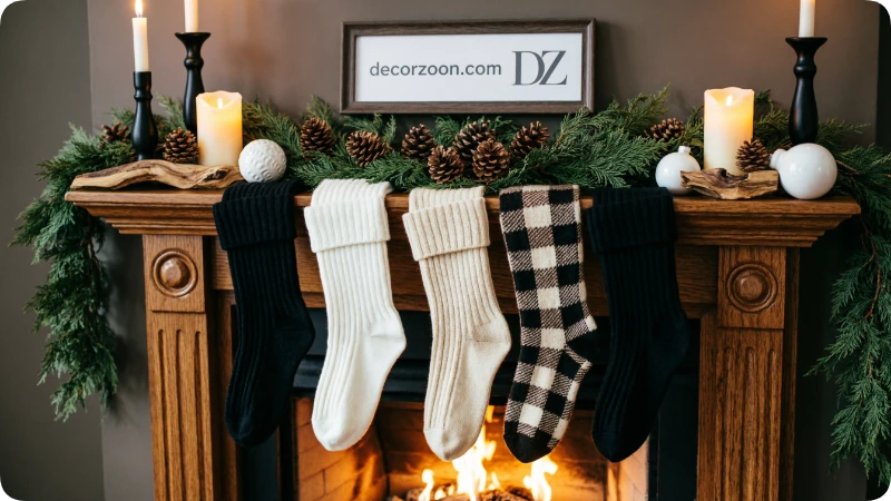 Black and White Stockings as a Focal Detail