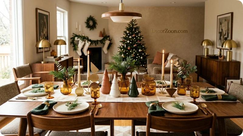 Century Christmas Table With Organic Shapes