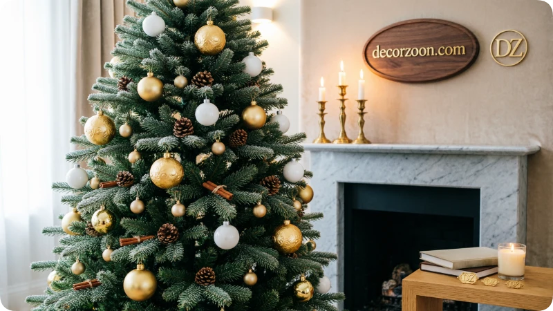 Gold Ornaments as Strategic Accents
