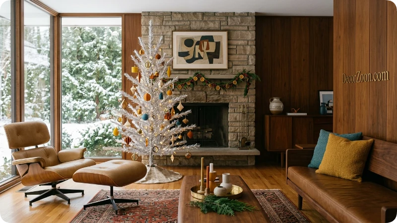 Start With a Slim Silver or Simple Green Christmas Tree