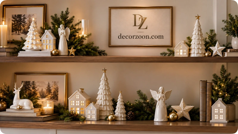 White Ceramic Christmas Decor