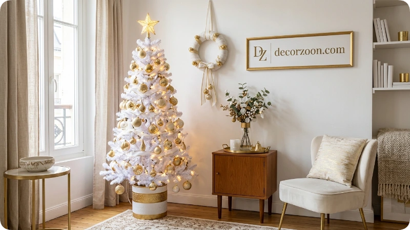 White and Gold in a Small Space