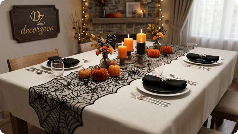Add a Spiderweb Table Runner
