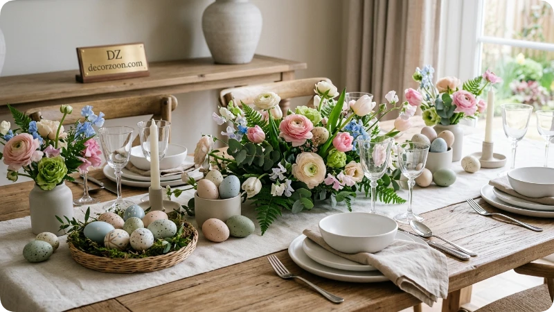 Arrange Decorative Eggs Along the Centerpiece