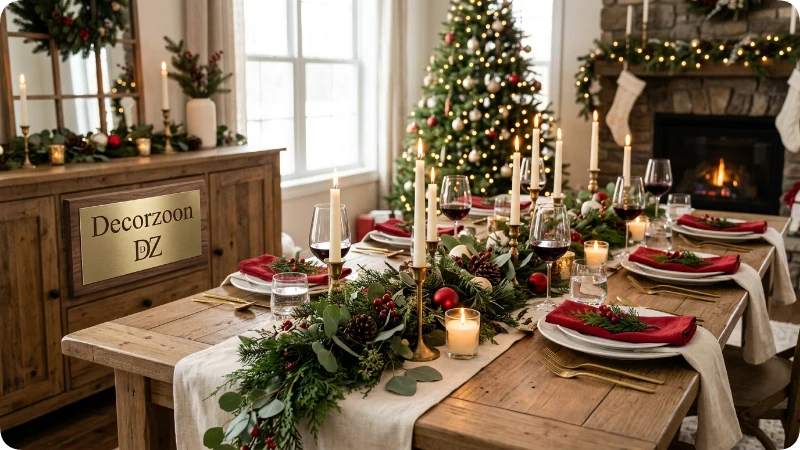 Build a Classic Red and Green Christmas Table