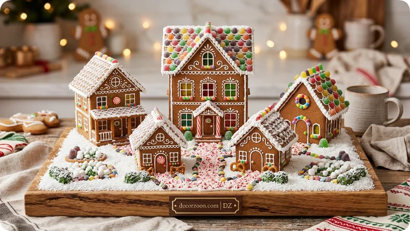 Build a Snowy Gingerbread Village
