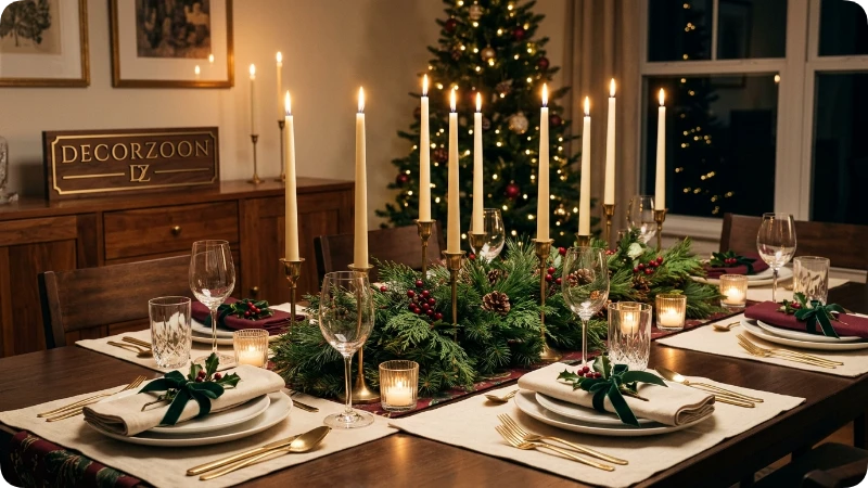 Candles to Add Warm Christmas Lighting