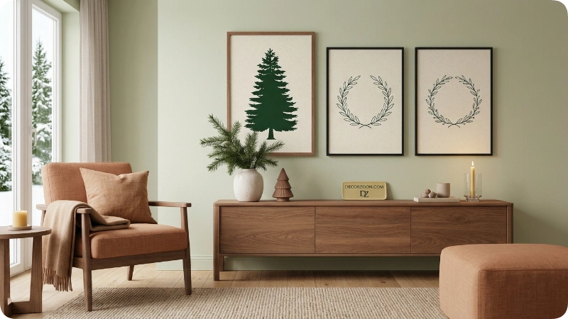 Choose Minimalist Christmas Wall Art for a Calm Interior