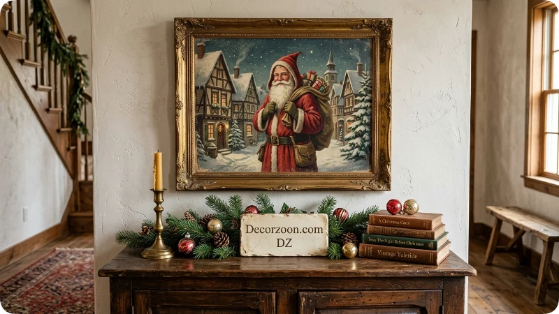Choose Vintage Santa Canvas Wall Art for Nostalgic Charm