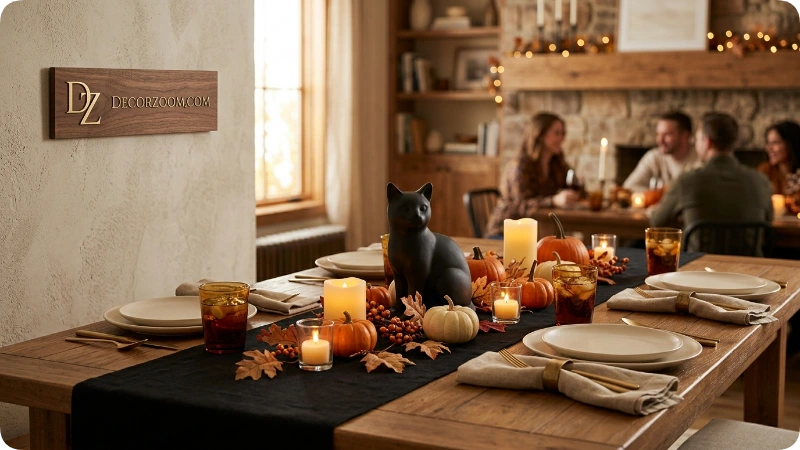 Create a Black Cat Halloween Tablescape