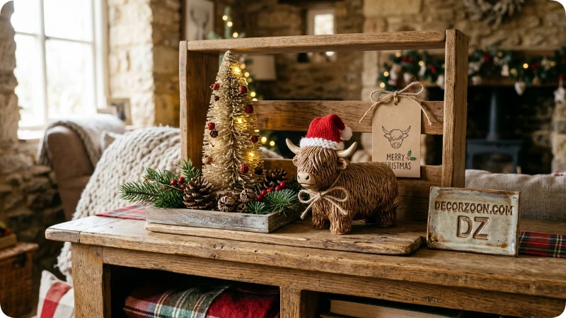 Create Budget Friendly Highland Cow Christmas Decor