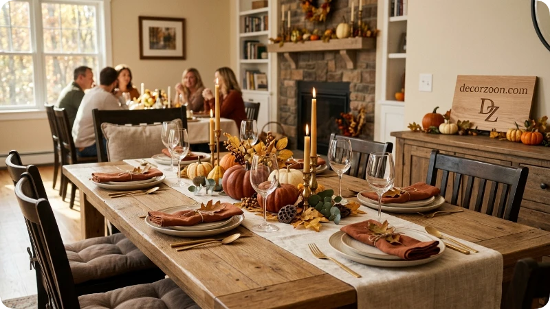 Create a Classic Thanksgiving Table With Autumn Colors