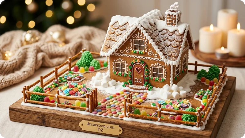 Create a Gingerbread Garden With Trees and a Front Path