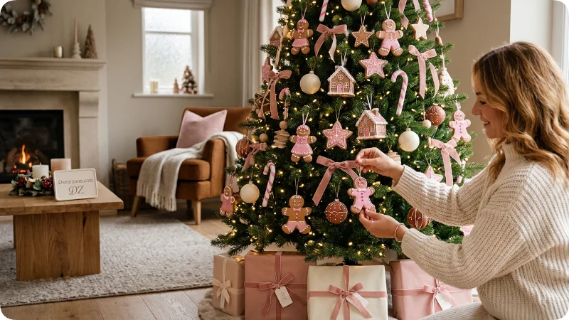 Create a Pink Gingerbread Christmas Tree