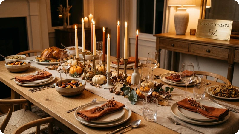 Decorate With Candles for a Warm Thanksgiving Dinner