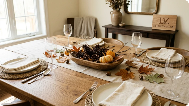 Decorate With Leaves, Acorns, and Pinecones