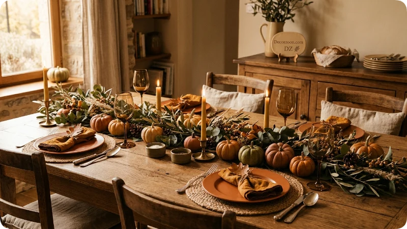 Decorate With Natural Pumpkins and Greenery