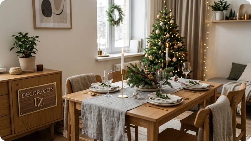 Decorate a Small Christmas Table Without Crowding It