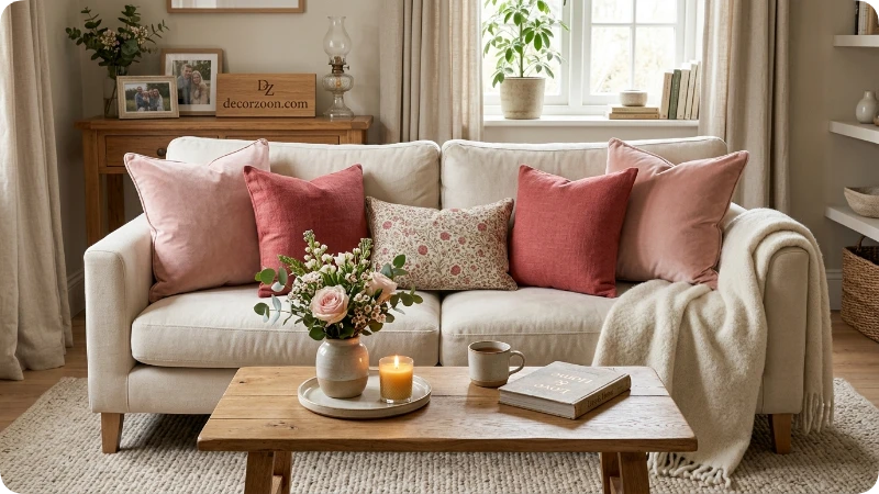 Decorate Your Living Room With Romantic Textiles