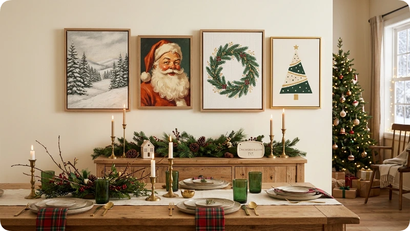 Design a Christmas Gallery Wall With Multiple Canvas Prints