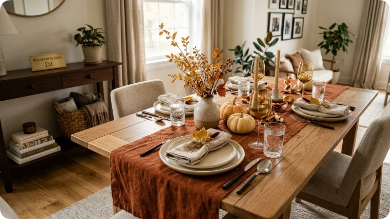 Fall Table Runner to Tie Everything Together