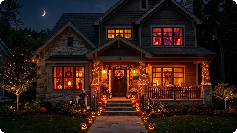 Flickering Orange and Red Lighting
