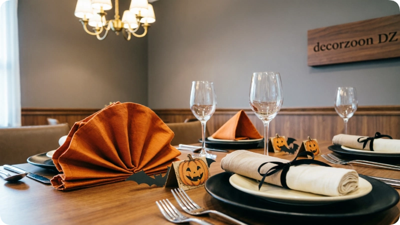 Fold Halloween Napkins Into Simple Shapes