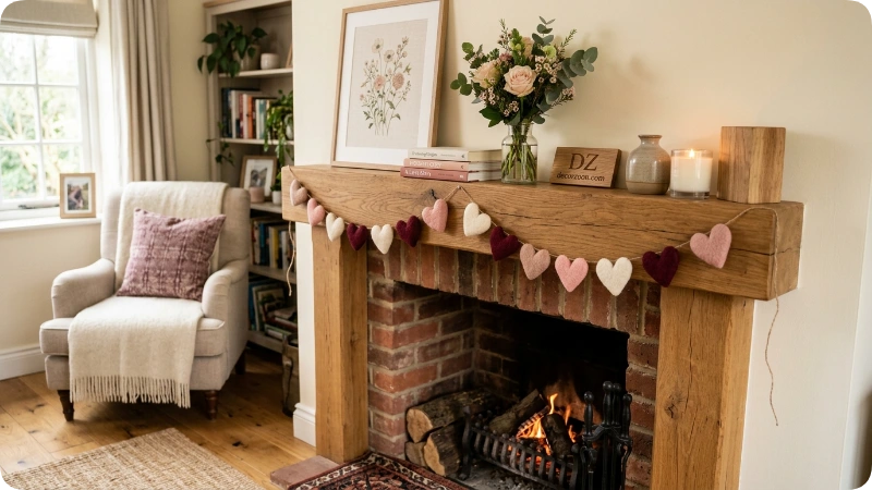 Heart Garlands Without Overdecorating