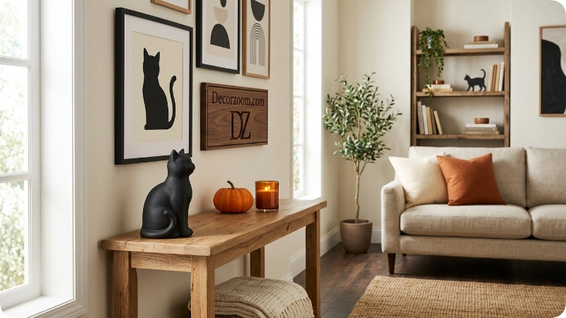 How to Make Black Cat Halloween Decor Look Cohesive