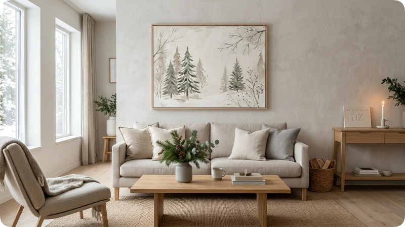 Keep It Simple With Neutral Christmas Canvas Wall Art