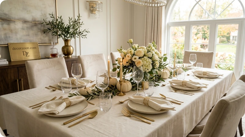 Make an Elegant Thanksgiving Tablescape With White