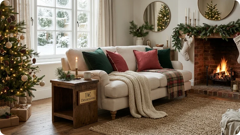 Make the Living Room Feel Festive With Textiles
