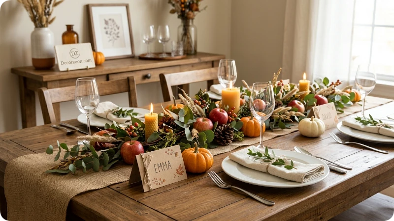 Make Place Cards From Paper and Natural Materials