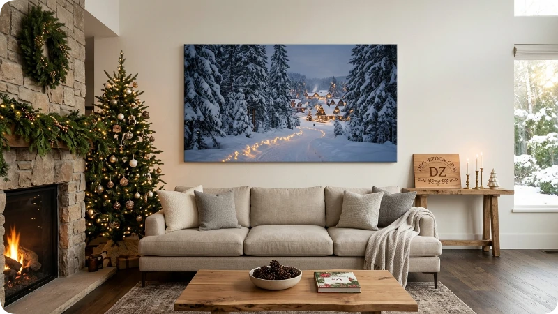 Make a Statement With Oversized Christmas Canvas Art