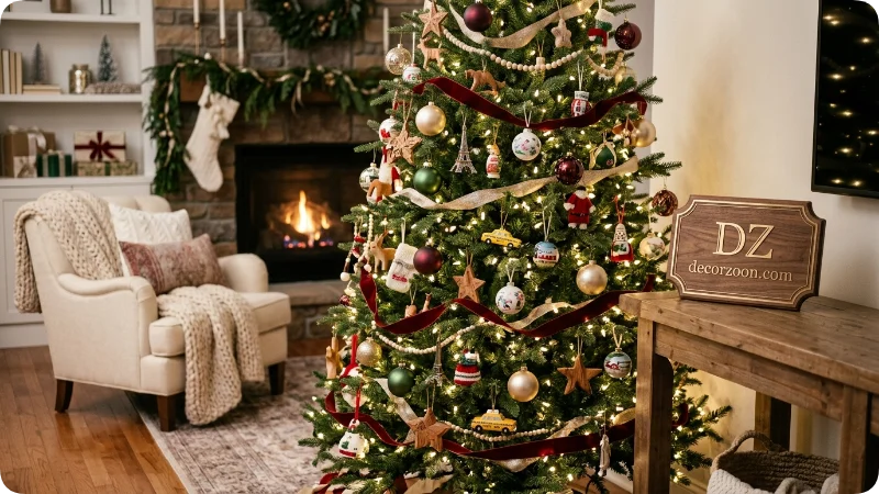 Mix Sentimental Ornaments With Coordinated Decor