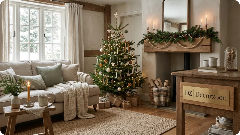 Natural Materials for a Relaxed Christmas Look