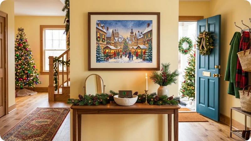 Style a Christmas Entryway With Welcoming