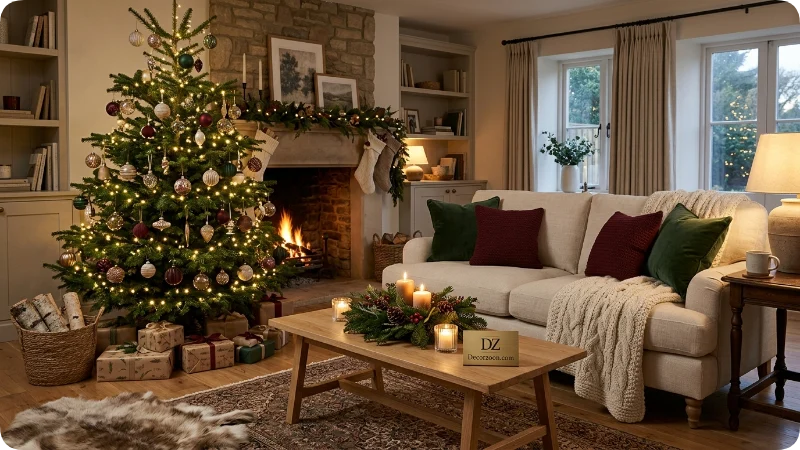 Style a Christmas Living Room With Layered Textures