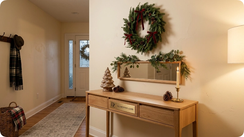 Style a Christmas Wall in the Entryway
