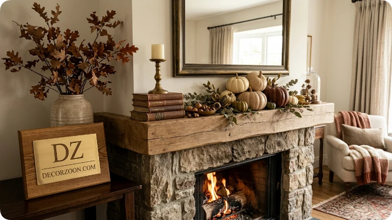 Style the Fireplace Mantel With One Strong Focal Point