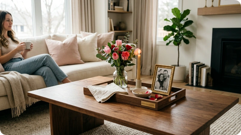 Style a Romantic Valentine’s Day Coffee Table