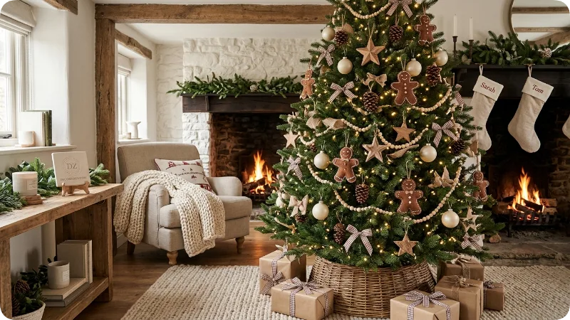 Style a Rustic Farmhouse Gingerbread Tree