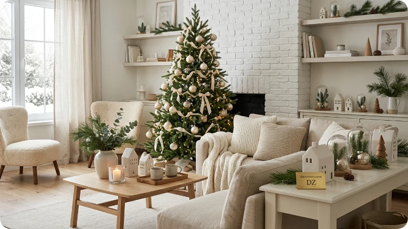 Try a Neutral Christmas Decor Theme