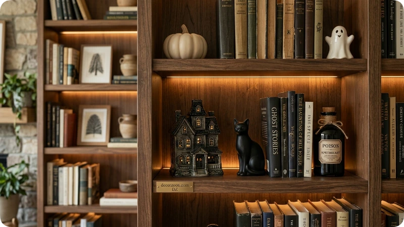 Turn a Bookshelf Into a Halloween Display