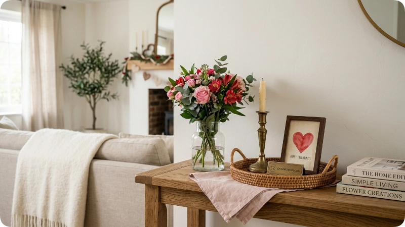 Valentine’s Day Decor Display on a Budget