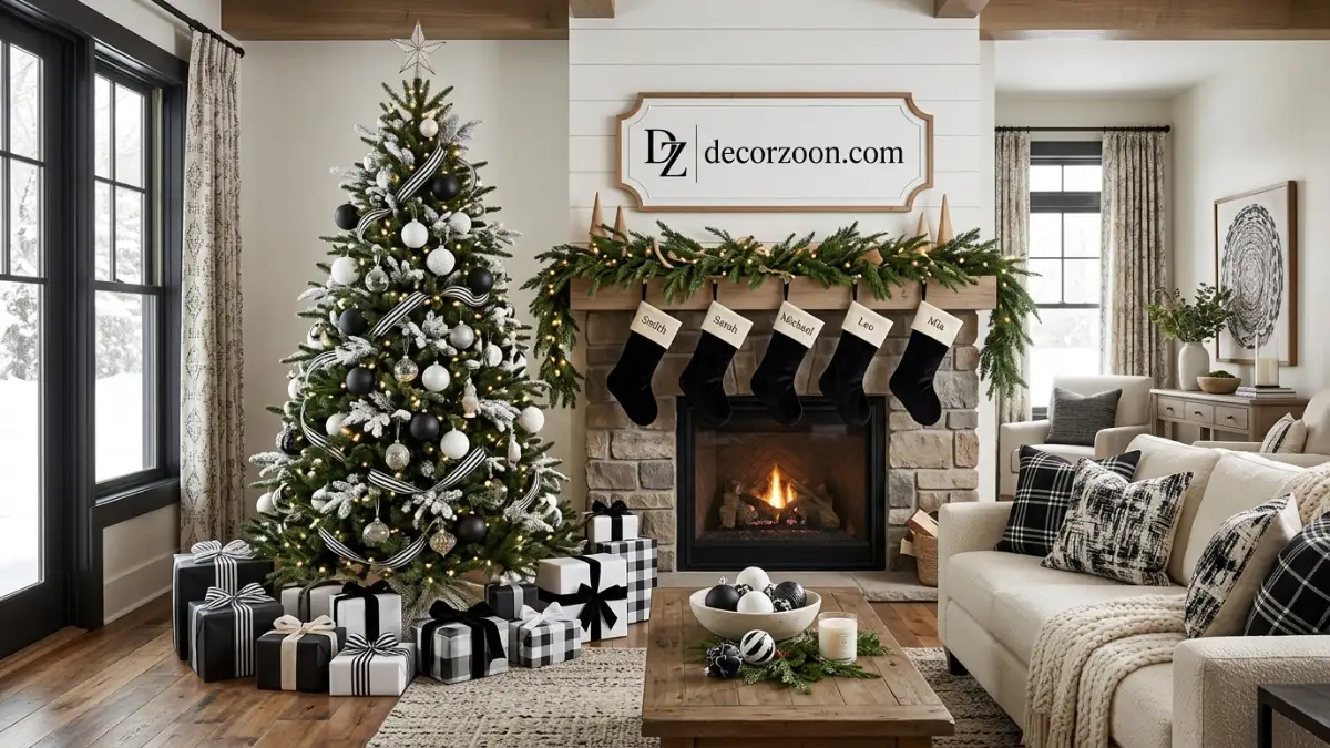 Black and White Christmas Decor