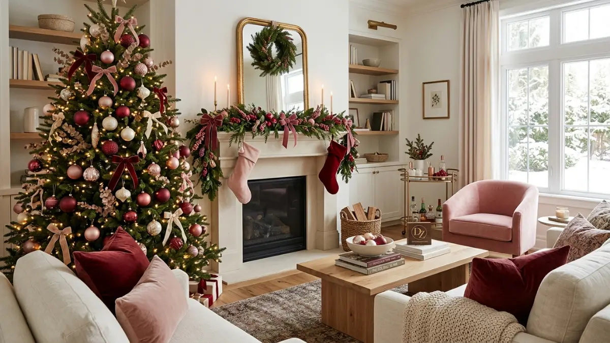 Pink and Red Christmas Decor Ideas
