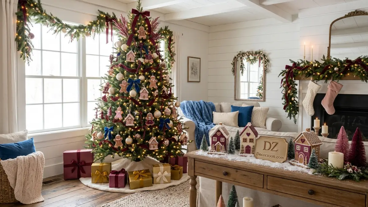 Pink Gingerbread Christmas Decor