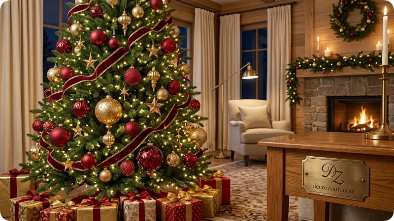 Start With a Classic Red and Gold Christmas Tree